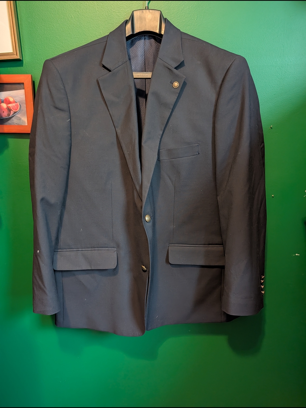Men's Navy Sport Coat - Classic Two-Button Blazer
